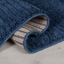 Load image into Gallery viewer, Navy Tasseled Rug
