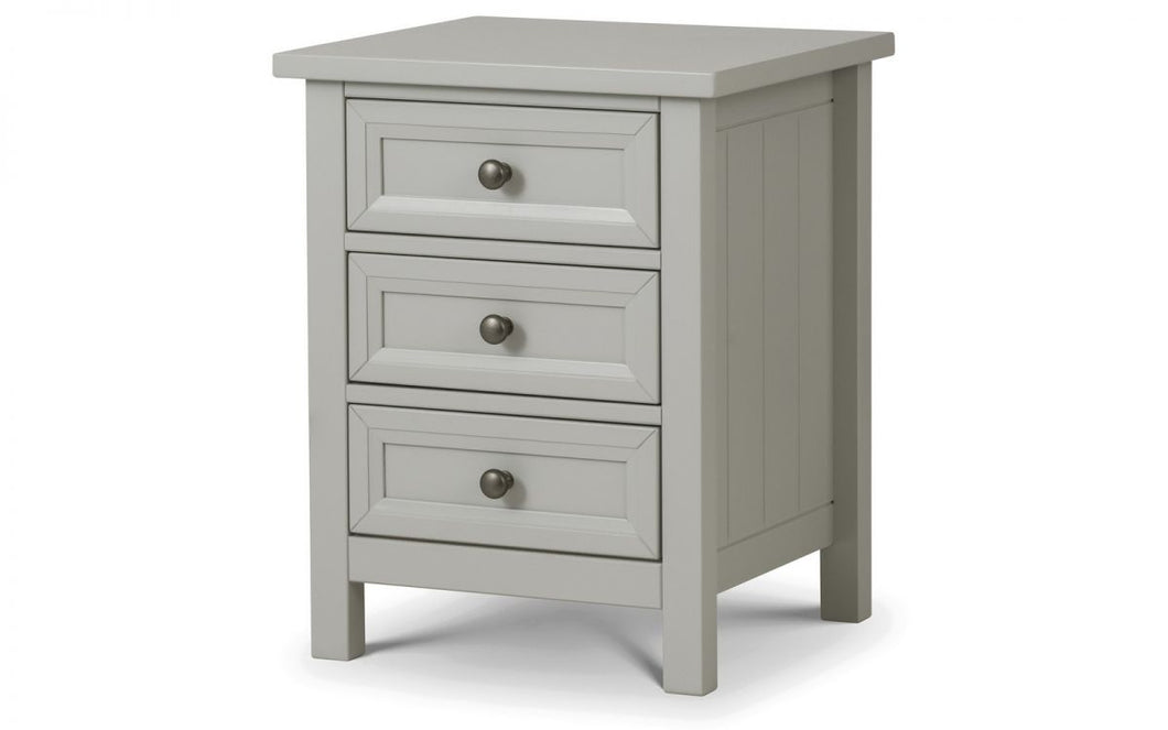 Manchester 3 Drawer Grey Bedside