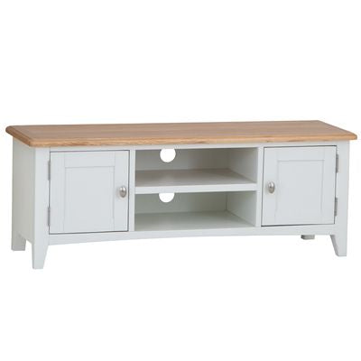 Large Vintage White TV Unit