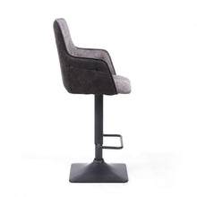 Load image into Gallery viewer, Omega Suede Effect Light Grey Bar Stool
