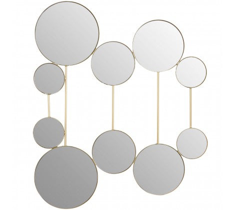 Trento Wall Mirror with Gold Metal Frame