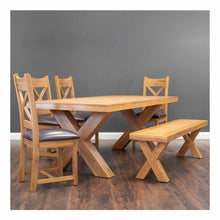 Load image into Gallery viewer, Oak X Dining Table
